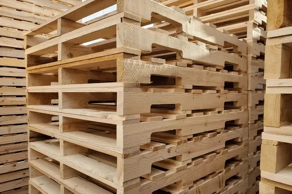 American 4-way entry wooden pallets 1000x1200mm for forklifts industrial UAE